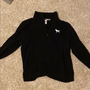 PINK: half zip sweater